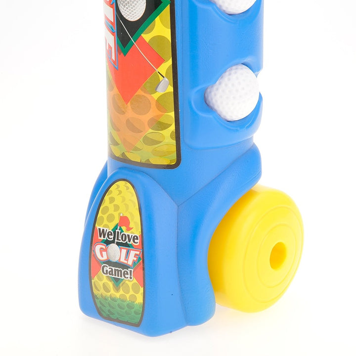 Deluxe Kid's Happy Golfer Toy Golf Set With 3 Golf Balls, 3 Types of Clubs, & 2 Practice Holes - US Stores