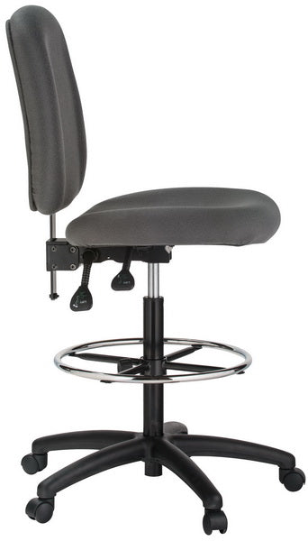 Harwick Contoured Dual Function Drafting Stool - Gray Fabric - US Stores