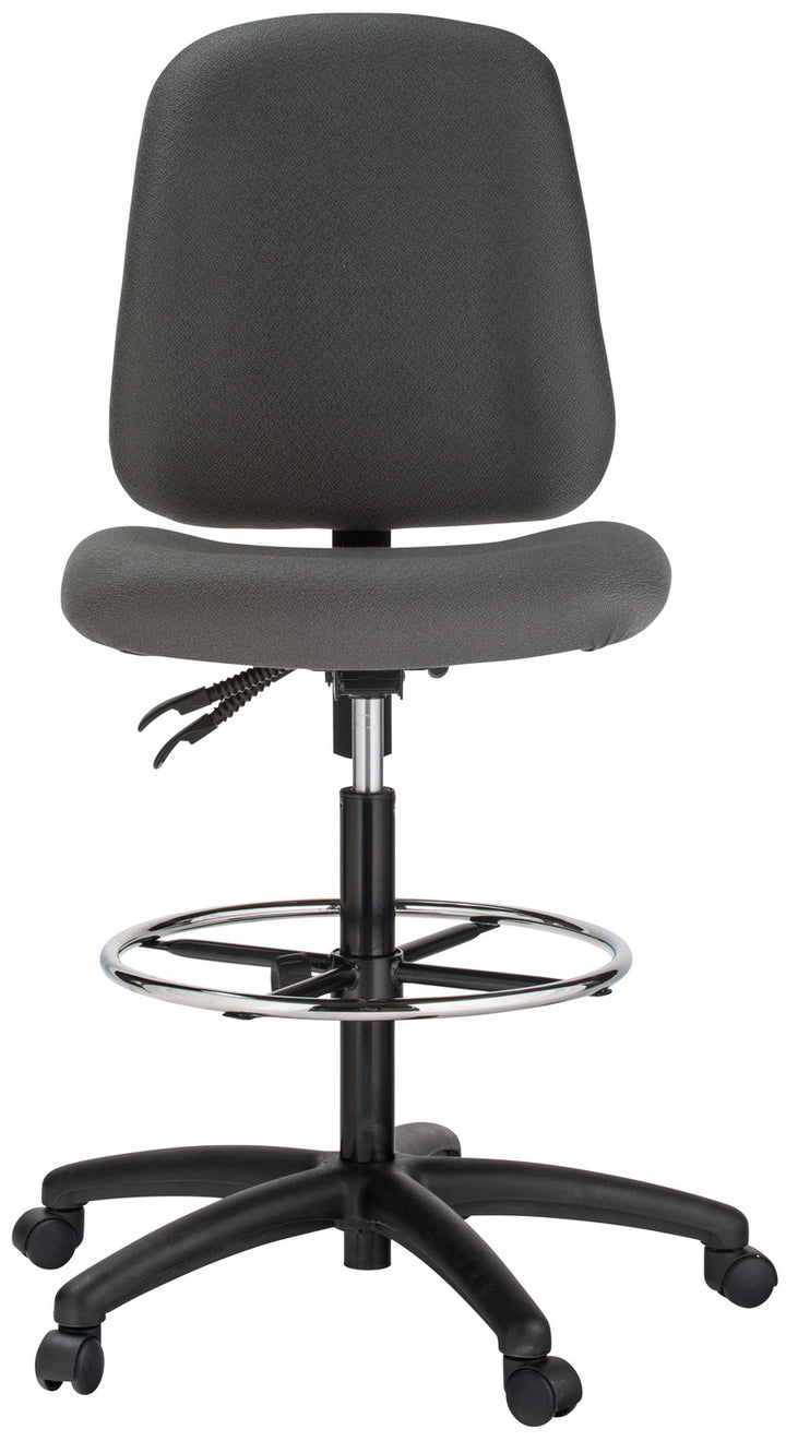 Harwick Contoured Dual Function Drafting Stool - Gray Fabric - US Stores