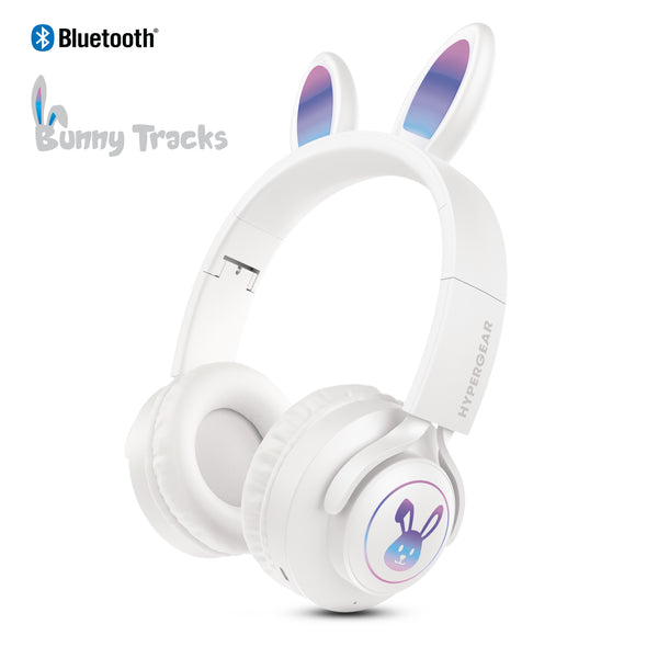HyperGear Bunny Tracks Wireless Light-Up Headphones White