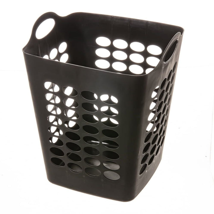 1.6 Bushel Flexible Square Plastic Laundry Hamper, 3 Pack, Black - US Stores