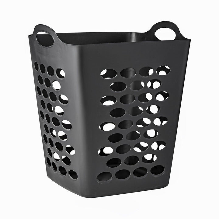 1.6 Bushel Flexible Square Plastic Laundry Hamper, 3 Pack, Black - US Stores