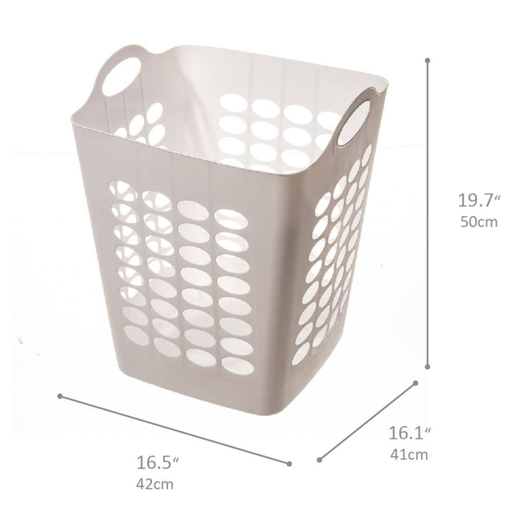 1.6 Bushel Flexible Square Plastic Laundry Hamper, 3 Pack, Black - US Stores