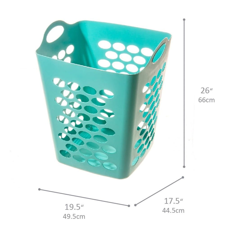 1.6 Bushel Flexible Square Plastic Laundry Hamper, 3 Pack, Black - US Stores