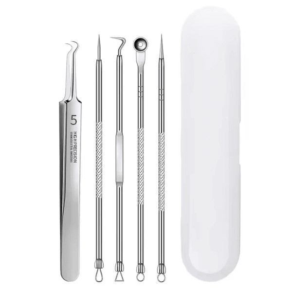 3 - 8Pcs Blackhead Clip Pimples Tweezer Blackhead Remover Stainless Steel Cell Clip Beauty Product Acne Needle Skin Cleanning Tool - US Stores