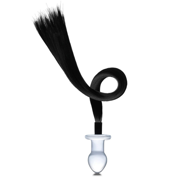 3" Horse Tail Glass Butt Plug - US Stores