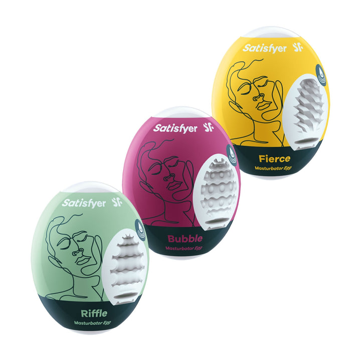 3 Pc Set Masturbator Egg - Riffle - Bubble - Fierce - US Stores