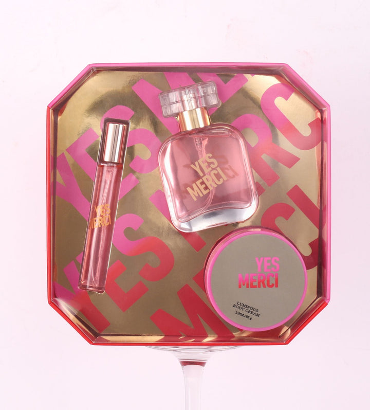 3 - Piese Set Women's Eau De Parfuma Spray & Body Cream Gift Box, Long Lasting Scent, Ideal For Halloween/Christmas/ Holiday Gifts, 1.7 Fl Oz Perfume, 0.51 Fl Oz Perfume, 2.9 Oz Body Cream - US Stores
