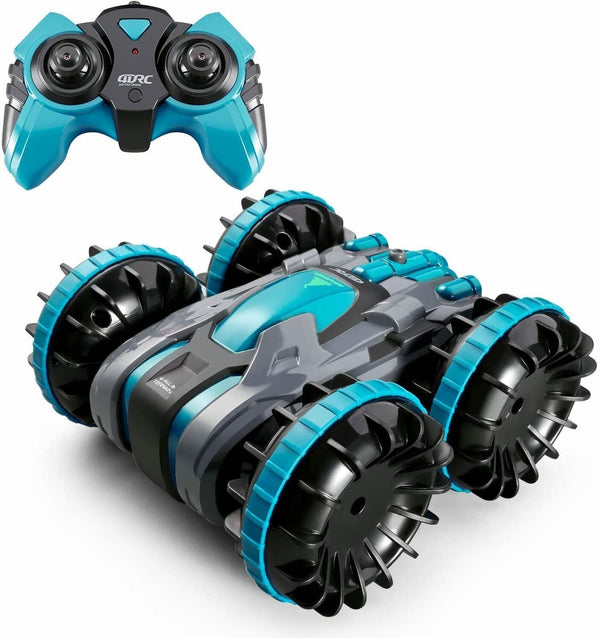 4D C9 Amphibious Car for Kids 2.4GHZ Rechargeable Battery RC Stunt Vehicle 360° - US Stores