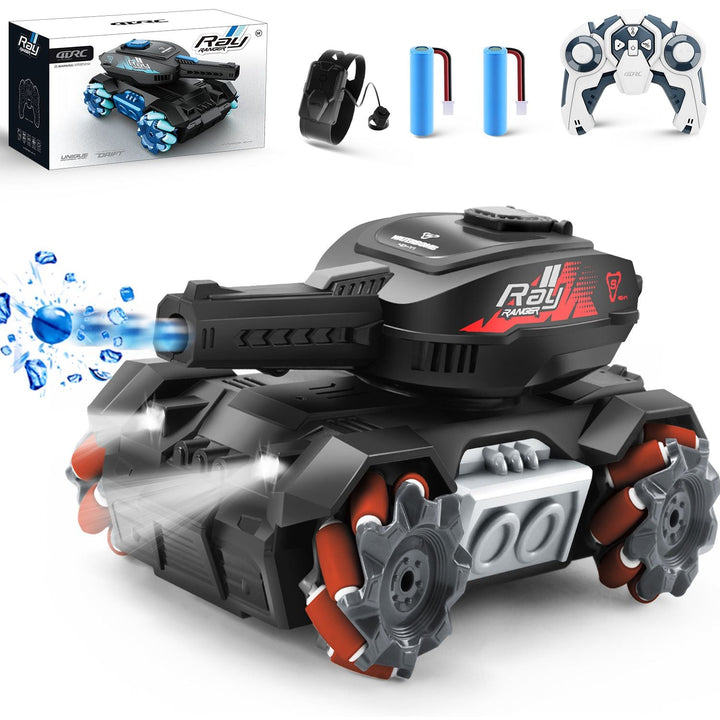 4DRC Y1 RC Crawler Scale Water Bullet Shooting Remote Control Cars,Kids 4WD Battle Stunt Car,All Terrain RC Truck with 360°Rotating,Toy Gift for Boys Girls Kids,Blue - US Stores