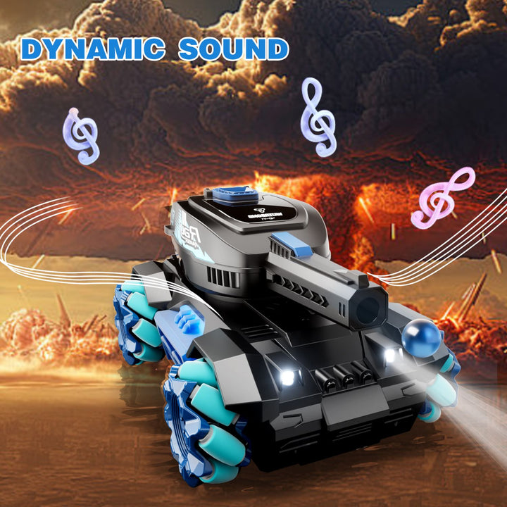4DRC Y1 RC Crawler Scale Water Bullet Shooting Remote Control Cars,Kids 4WD Battle Stunt Car,All Terrain RC Truck with 360°Rotating,Toy Gift for Boys Girls Kids,Blue - US Stores