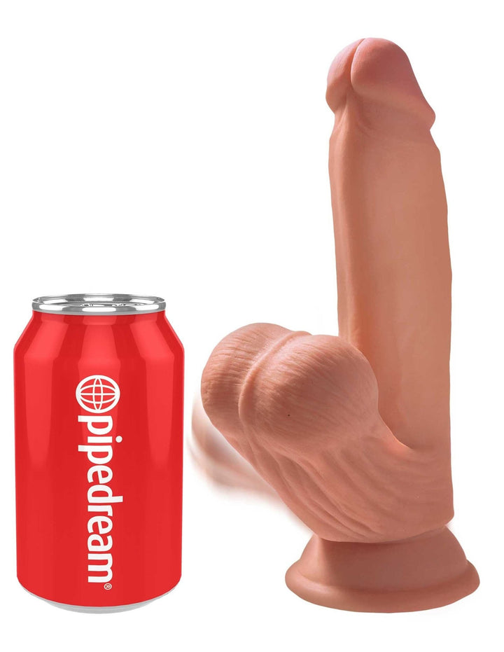7 Inch Triple Density Cock With Swinging Balls - Tan - US Stores