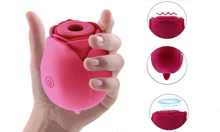 7 Speed G - spot&Clitoral Licking Sucking Rose Vibrator - US Stores