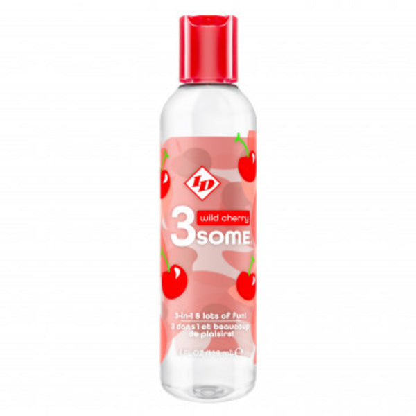 3some 3-in-1 Lubricant - Wild Cherry - 4 Fl. Oz. ID-DECB-04