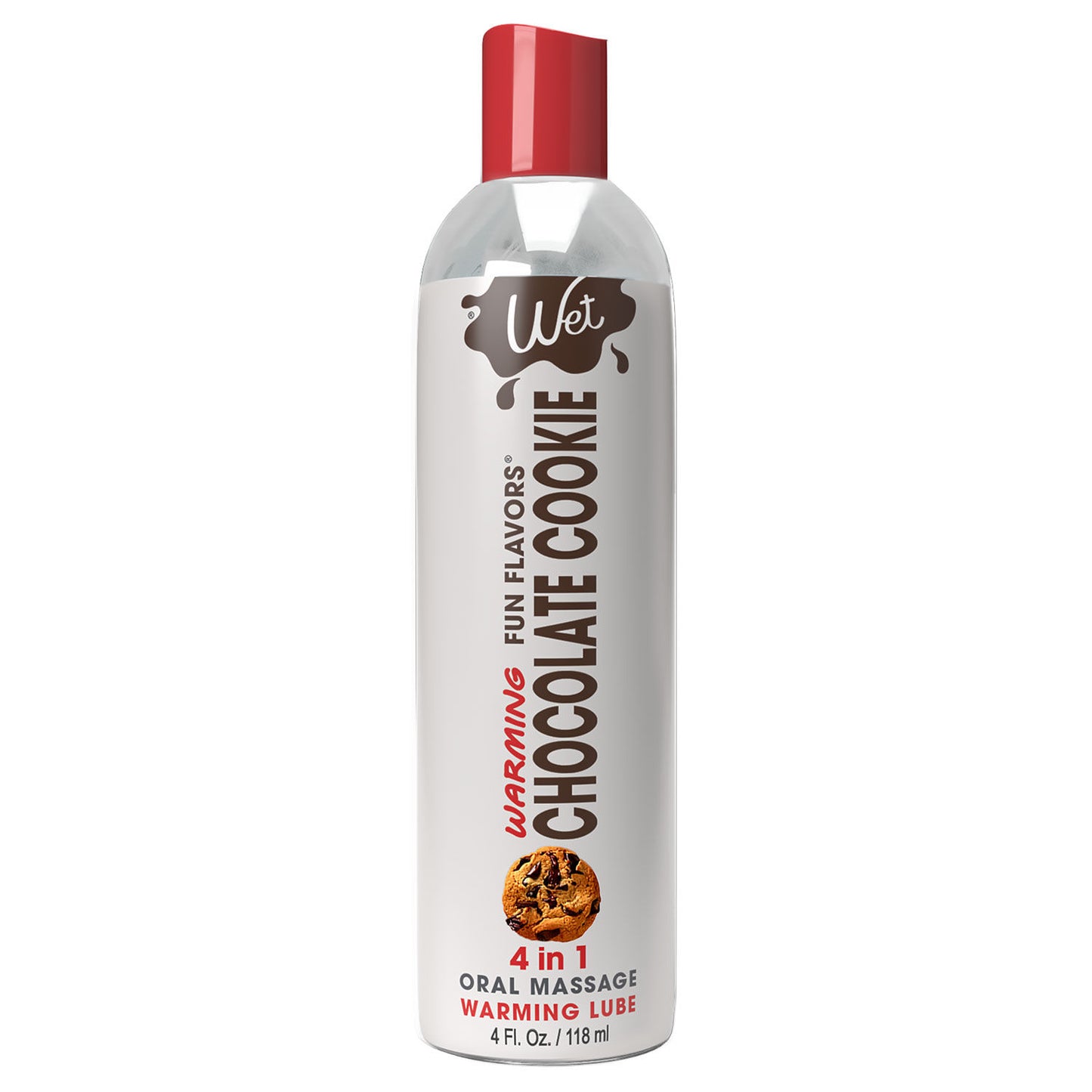 Wet Warming Fun Flavors - Chocolate Cookie - 4 in  1 Lubricant 4 Oz