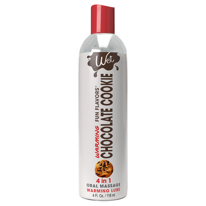 Wet Warming Fun Flavors - Chocolate Cookie - 4 in  1 Lubricant 4 Oz