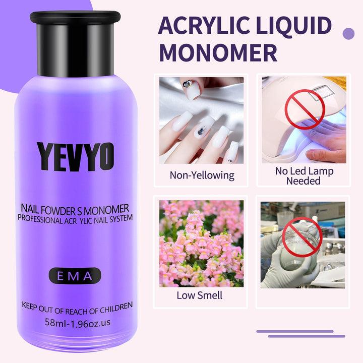 Acrylic Nail Kit, Acrylic Powder and Liquid Set, With Clear, Nude, Pink, White Nail Powder and Monomer, Professional Acrylic Nail Brush Nail Forms for Acrylic Nails Extension, Beginner and Home DIY - US Stores