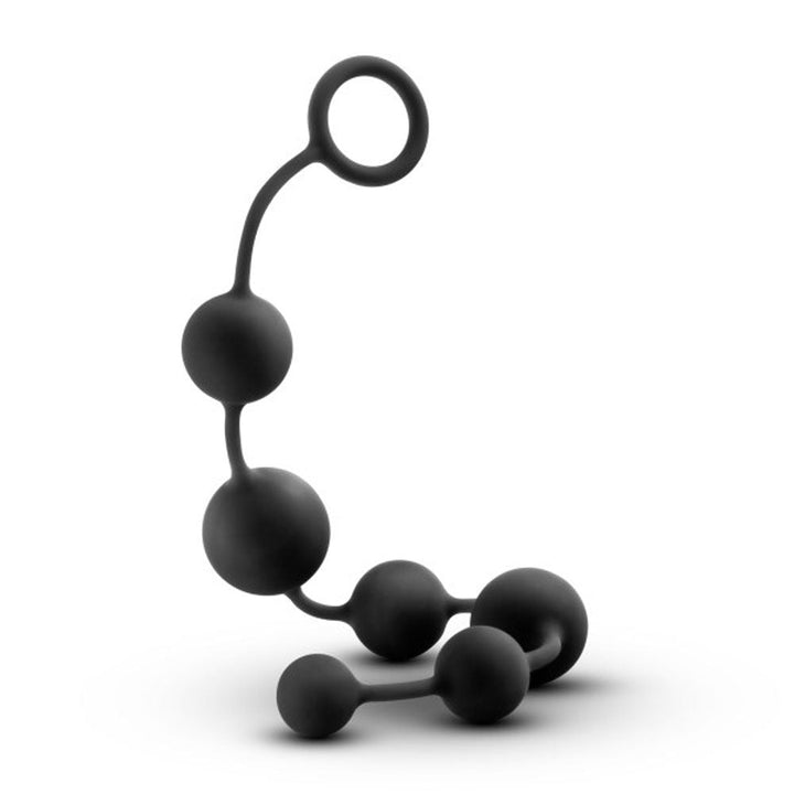 Anal Adventures - Platinum - Silicone Large Anal Beads - Black - US Stores