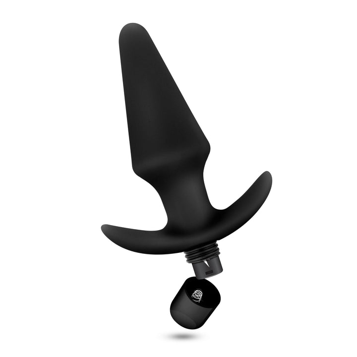 Anal Adventures Platinum - Silicone Vibrating Plug - Black - US Stores