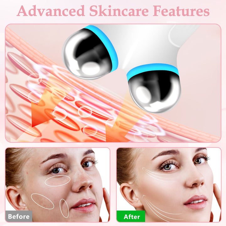 Anti Aging and Wrinkles Microcurrent Facial Device, Boost Skin Care Products Absorption - White - US Stores