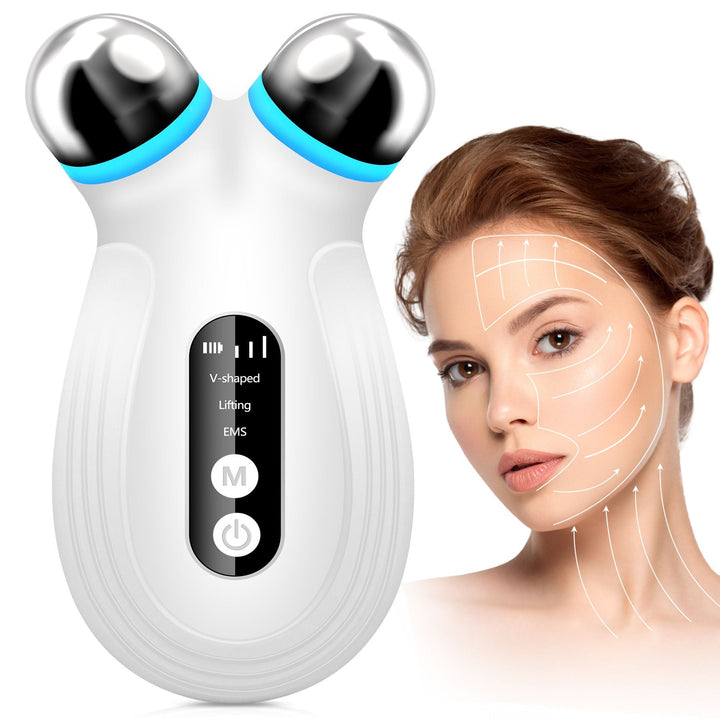Anti Aging and Wrinkles Microcurrent Facial Device, Boost Skin Care Products Absorption - White - US Stores