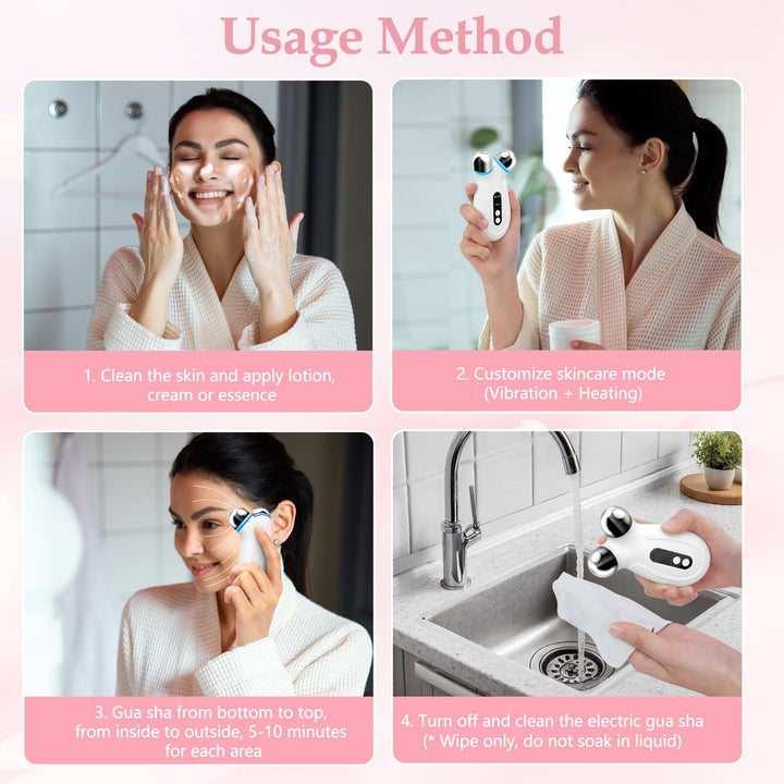 Anti Aging and Wrinkles Microcurrent Facial Device, Boost Skin Care Products Absorption - White - US Stores