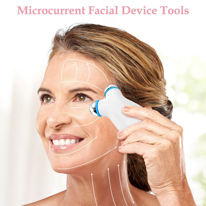 Anti Aging and Wrinkles Microcurrent Facial Device, Boost Skin Care Products Absorption - White - US Stores