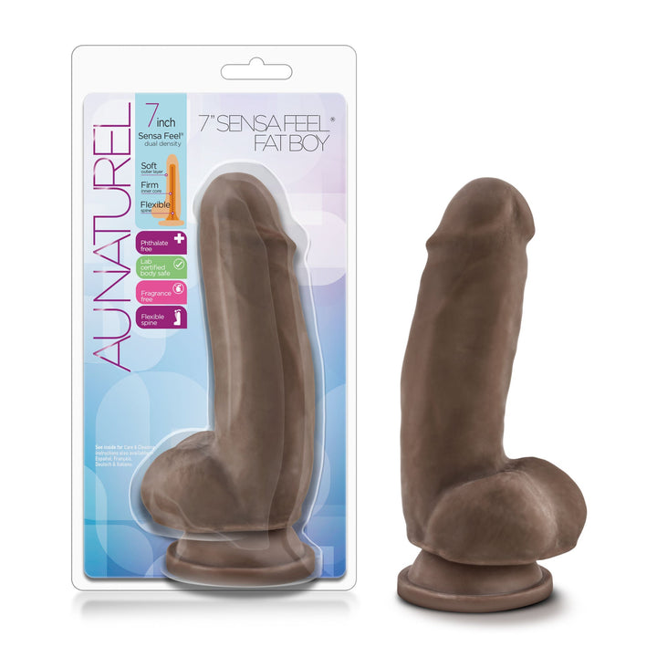 Au Naturel 7 Inch Sensa Feel Fat Boy - Chocolate - US Stores