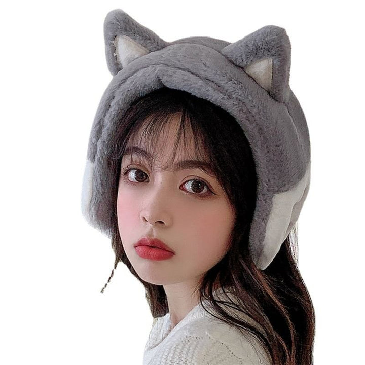 Autumn and winter cat claw earmuffs Korean version sweet and cute young student girl warm and cold proof hair hoop earmuffs net red ear cover - US Stores