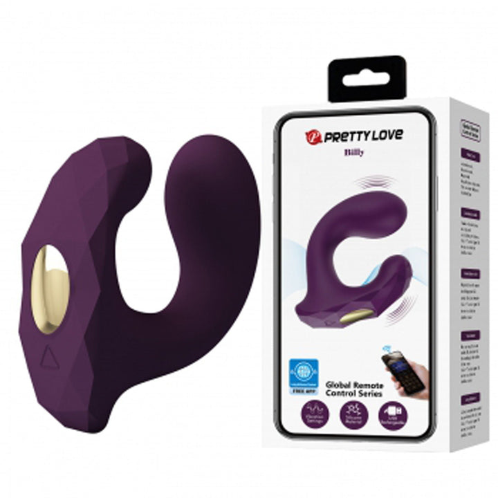 Billy Global App Control Vibrator - Purple - US Stores