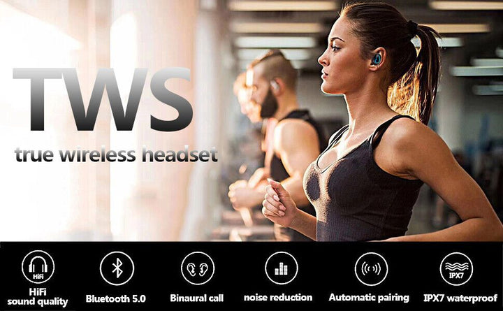 Bluetooth 5.1 Headset TWS Wireless Earphones Mini Earbuds Stereo Headphones IPX7 - US Stores