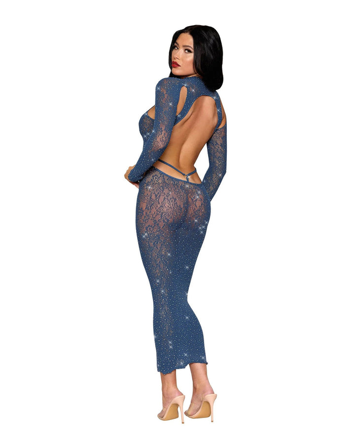 Bodystocking Gown Dmnd - One Size - Navy - US Stores