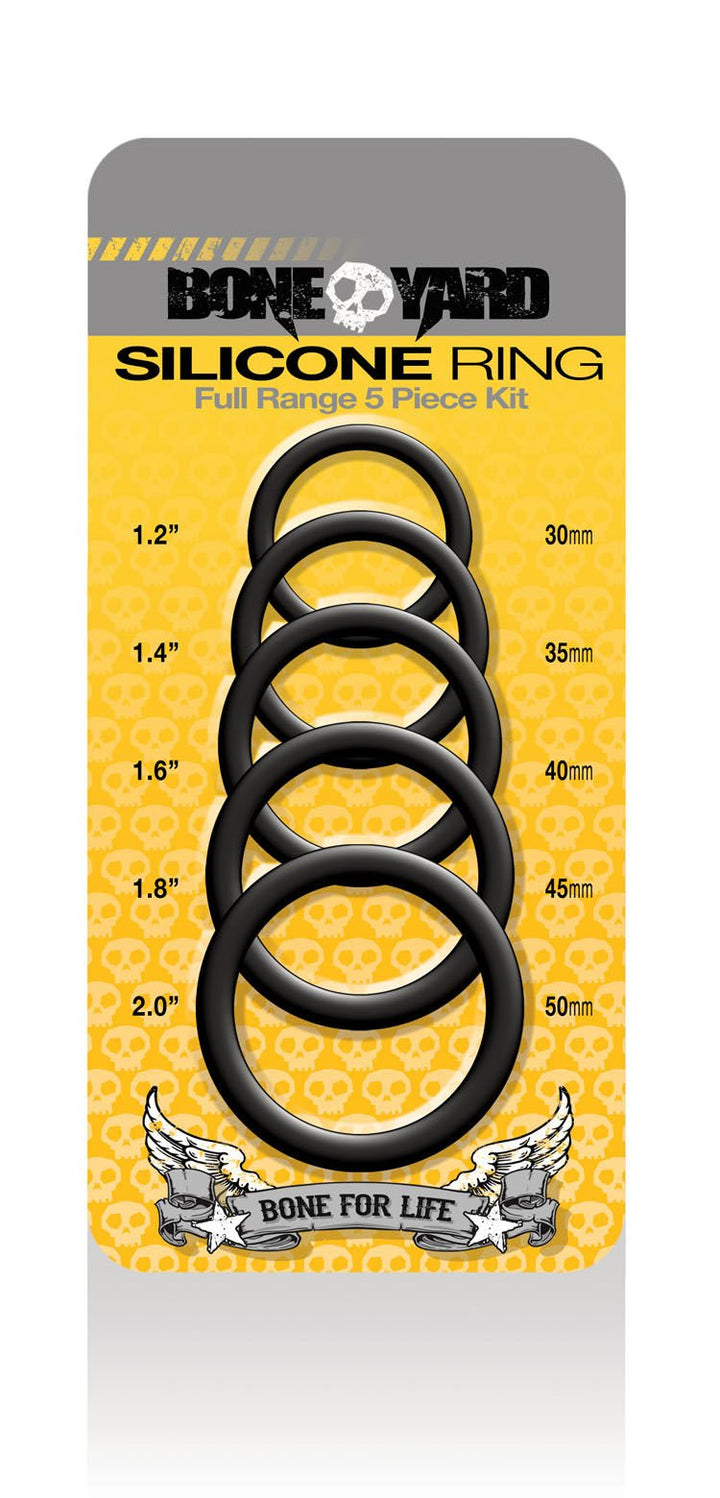 Boneyard Silicone Ring 5 Pc Kit - Black - US Stores