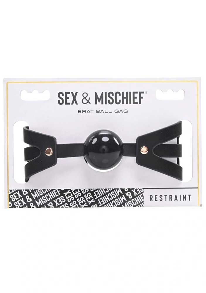 Brat Ball Gag - Black / Rose Gold - US Stores