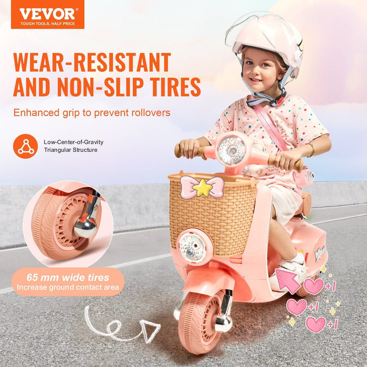 Christmas Gift! Kids Ride on Motorcycle 12V Electric Motor Trike with LED for Kids Aged 3+ - US Stores