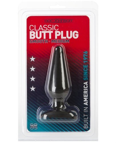 Classic Butt Plug Smooth - Medium - Black - US Stores