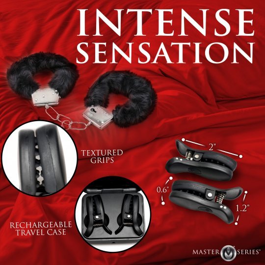 Dark Grip Wireless Vibrating Nipple Clamps - US Stores