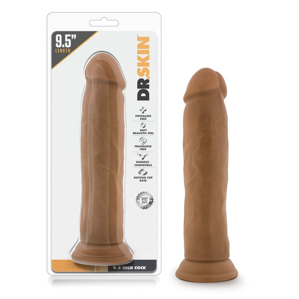 Dr. Skin - 9.5 Inch Cock - Mocha - US Stores