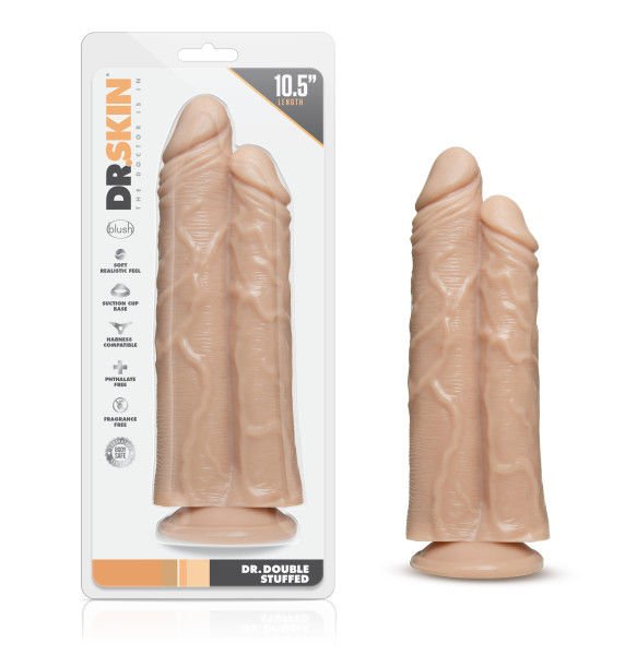 Dr. Skin - Double Trouble - Double Shaft Dildo - Vanilla - US Stores