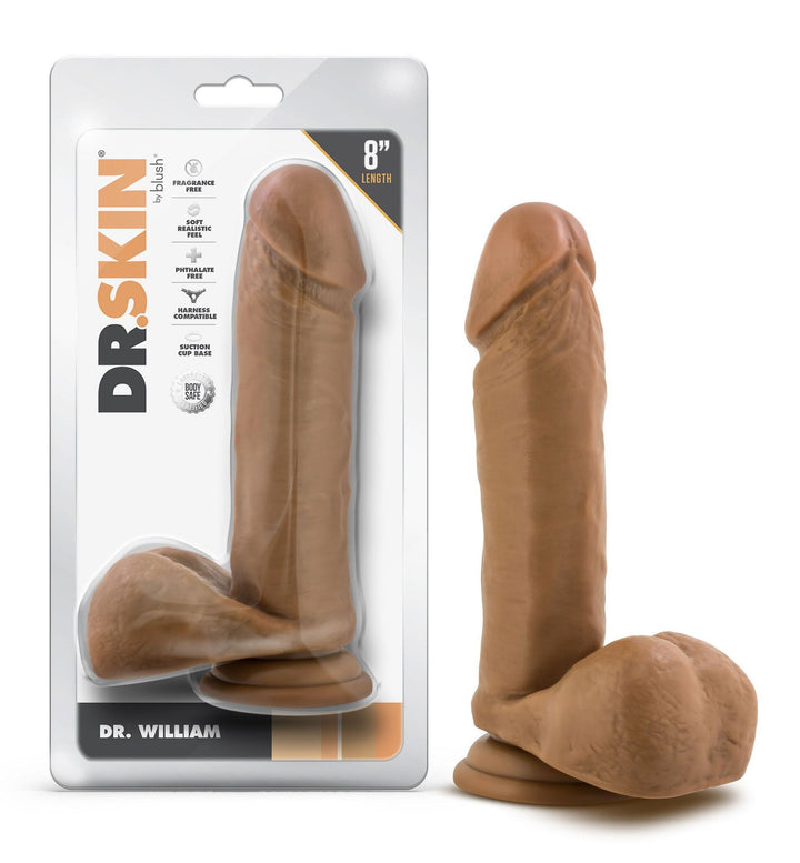 Dr. Skin - Dr. William - 8 Inch Dildo With Balls - Tan - US Stores