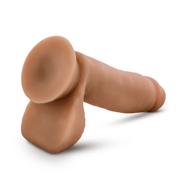 Dr. Skin Glide - 7 Inch Self Lubricating Dildo With Balls - Mocha - US Stores