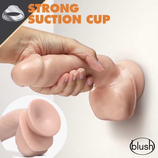 Dr. Skin Glide - 8.5 Inch Self Lubricating Dildo With Balls - Vanilla - US Stores