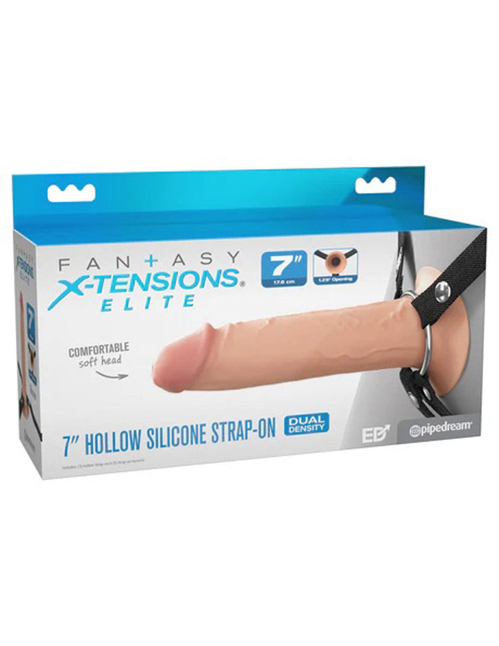 Fantasy X - Tensions Elite 7" Silicone Hollow Strap Dual Density Light - US Stores