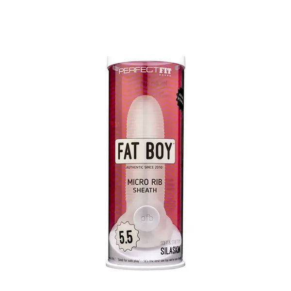 Fat Boy Micro Ribbed Sheath 5.5" - Clear - US Stores