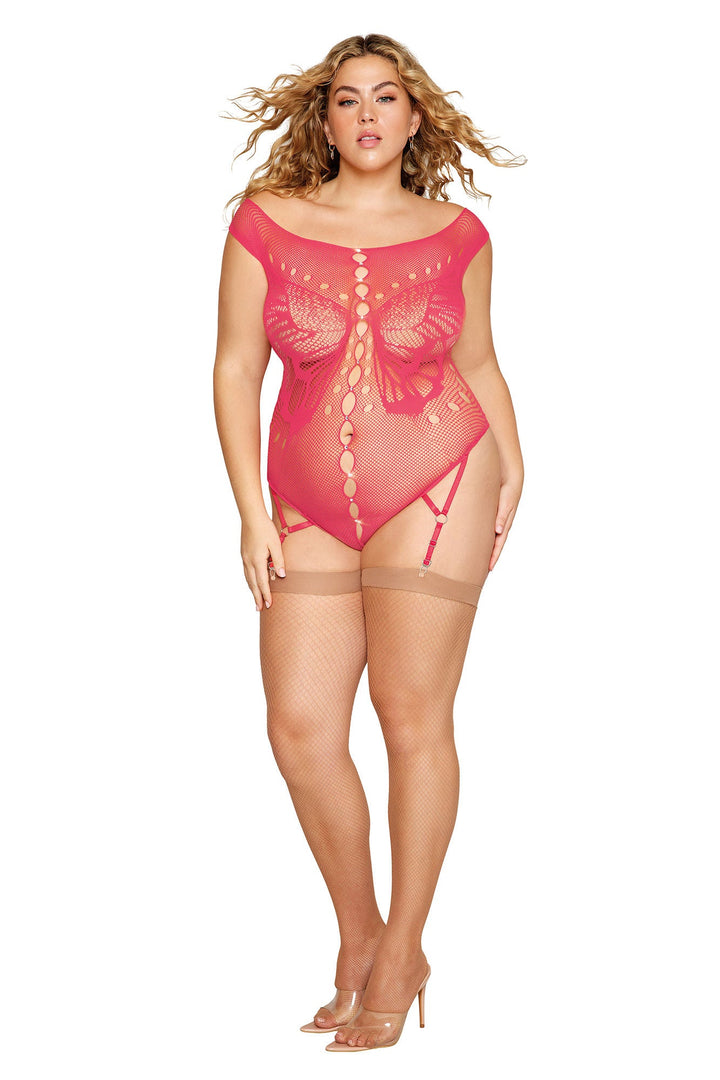 Garter Teddy - Queen Size - Watermelon - US Stores