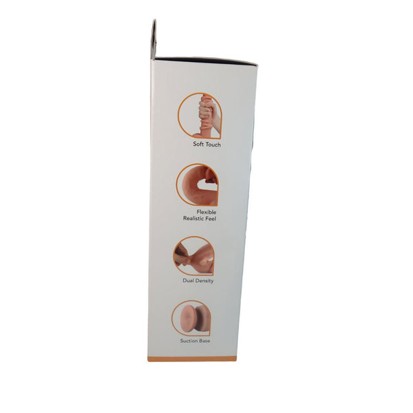 Get Lucky 7.5 Inch Real Skin Dildo - Dark Brown - US Stores
