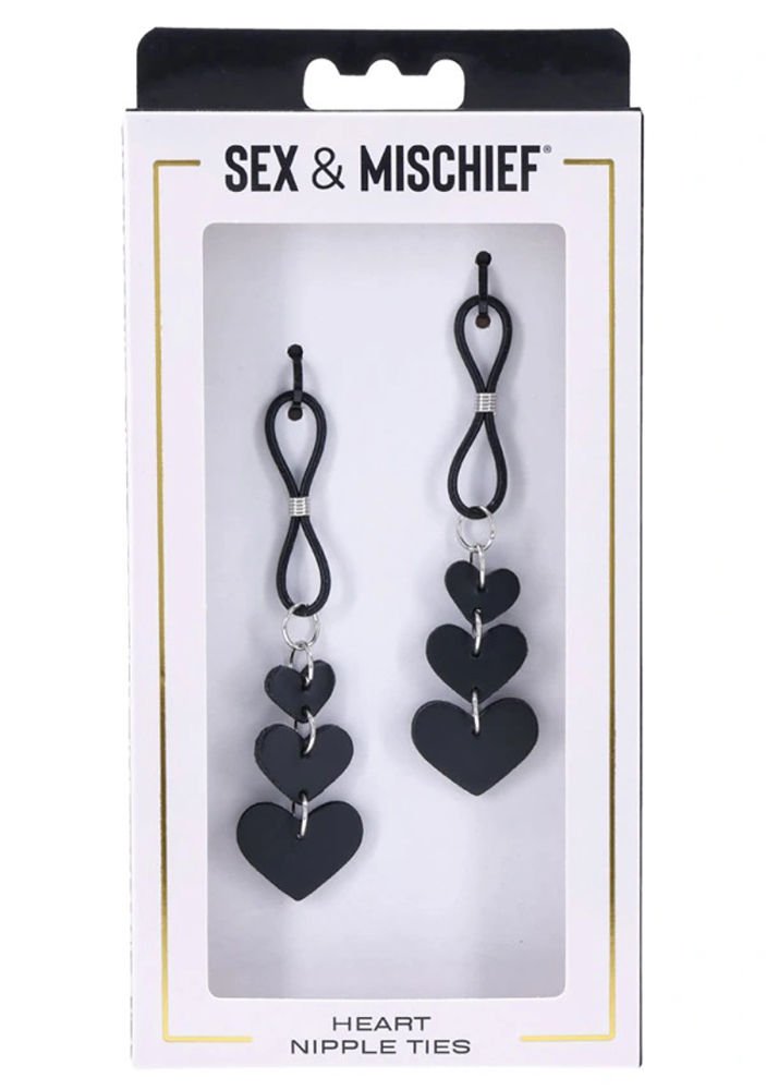 Heart Nipple Ties - Black - US Stores