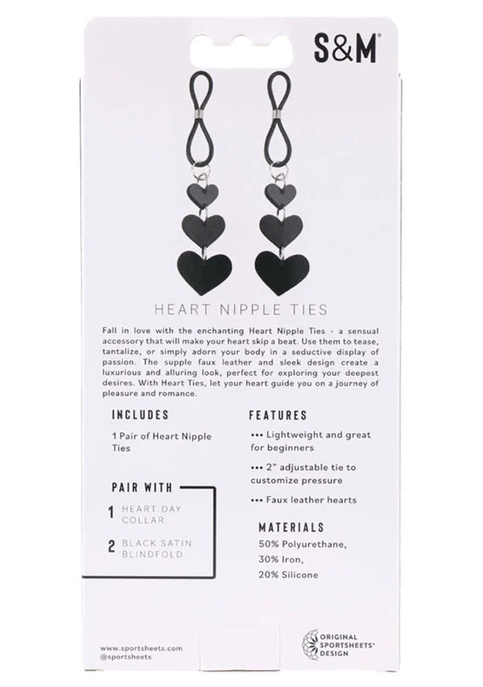 Heart Nipple Ties - Black - US Stores
