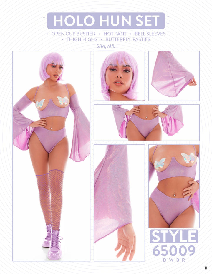 Holo Hun 5pc Set - Small/medium - Purple - US Stores