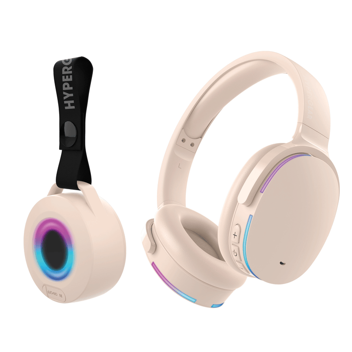 HyperGear Audio Essentials Headphones and Speaker Duo Beige - US Stores